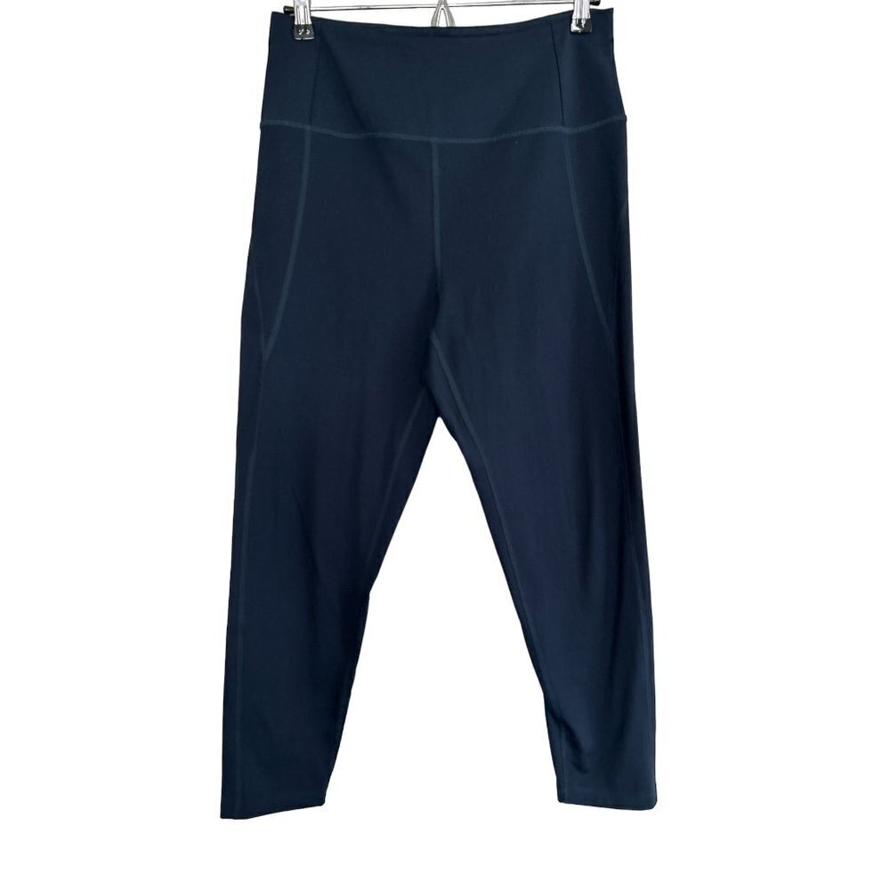 Girlfriend Collective Midnight Compressive High-Rise Legging Navy Blue Size Larg - Picture 4 of 8